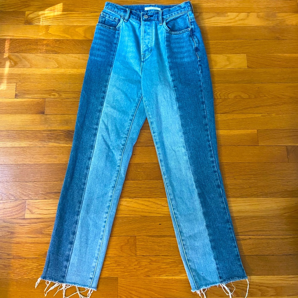 pacsun straight colorblock jeans 🦋